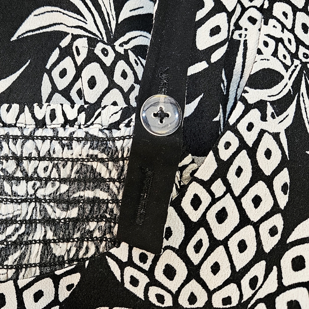 Reitmans Pineapple Print Open Back Midi Dress Medium - Picture 15 of 16